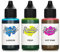 Octopus 3X 30 ml Fluids Alcohol Ink Set Lagoon, PEAR, HOT PINK Alkohol Ink, Alkoholtinte für Fluid Art, Resin Art und Epoxidharz Farbe