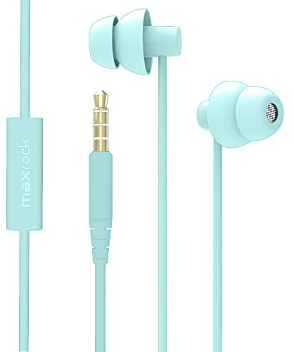 Ururtm Sleep Soundproof Earbuds Headphones, Noise Isolating Soft Earbuds for Sleeping, Nighttime, Insomnia, Side Sleeper, Snoring, Travel, Meditation & Relaxation (Light Green)