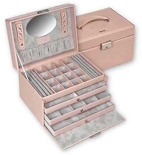 SACHER Schmuckkasten Lena pastello/rosé (Leder)