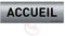 AUA SIGNALETIQUE - Plaque de porte Aluminium brossé imprimé AluSign Texte - 150x50 mm - Double Face adhésif au dos (Accueil)