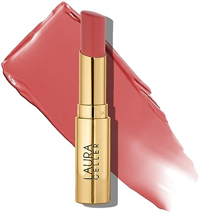 LAURA GELLER NEW YORK Jelly Balm Moisturising Tinted Lip Balm (Just Peachy) With Hydrating Vitamin E, Semi-Shine Finish With Juicy Lip-Stick Colour, Coloured Lip Balm For Smooth & Glossier Lips
