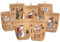 Papierdrachen DIY Adventskalender 2024 - zum Befüllen - Eisläuferin zum Aufkleben - mit 24 braunen Papiertüten und tollen Stickern für Kinder - Weihnachten