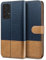 BEZ Cover per Samsung A52, Cover per Samsung A52S 5G, Custodia per Portafoglio Samsung Galaxy A52 Protettiva in Tela e PU Pelle Portafoglio Flip Cover con Chiusura Magnetica, Blu Navy