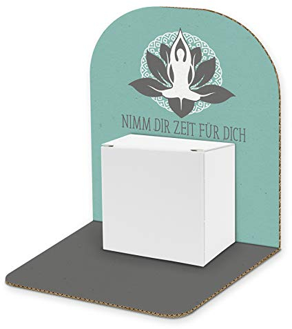 itenga Geldgeschenk Basic I Motiv Yoga/Nimm dir Zeit für Dich I Mitbringsel I Gutschein I Geschenkverpackung zum Aufstellen inkl. Geschenkbox