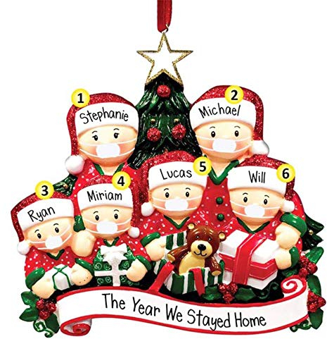 UKKD Christbaumschmuck 5Pc Weihnachtsdekoration Familie Mit Hängenden Anhänger-Verzierung Für Weihnachtsbaum-Partei, G-6