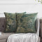 OMMATO Kissenbezug 45x45 cm Samt Gold Blätter Kissenbezüge Grün Dekorative Kissenhülle Dekokissen für Sofa Schlafzimmer Wohnzimmer 2er Set