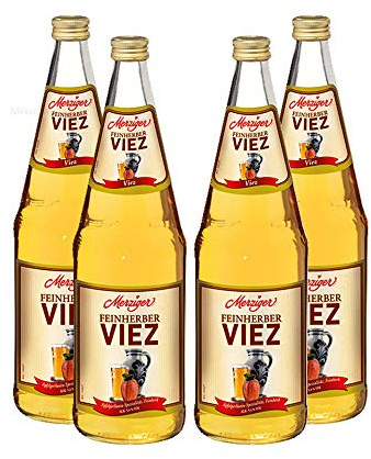 Merziger Feinherber 4x Viez Apfelwein 4x 1l (5,4% Vol) inkl. Pfand MEHRWEG- [Enthält Sulfite]