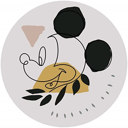 Komar Disney DOT runde und selbstklebende Vlies Fototapete von Disney - Mickey Modern Art - Ø Durchmesser 125 cm - Kindertapete, Kinderzimmer, Wandtattoo - DD1-043