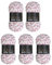 Wollbiene Softy Color 5 x 100 Gramm Chenillewolle Strickwolle, Babywolle, 500 Gramm Wolle Super Bulky (weiß-rosa-lila 112)