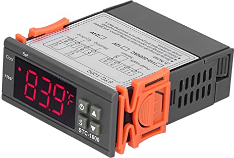 Controlador de Temperatura Digital Multiusos Fahrenheit STC-1000 Termostato Digital Termostato de refrigeración y calefacción(AC110~220V)