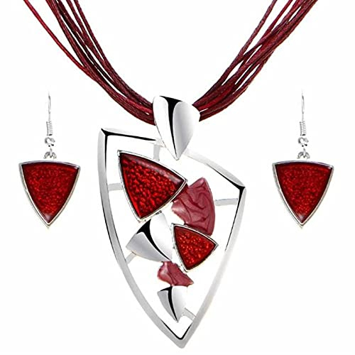 DOOLY Mode Afrikanische Schmuck Sets Leder Kette Emaille GEM Schmuck Sets Für Party Braut Schmuck Sets Sommer Schmuck