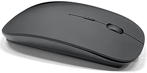 Qxvnm Bluetooth Mouse for Laptop,Wireless Mouse Rechargeable Silent Lightweight Slim Cordless Mouse Compatible with iPad,Macbook air/pro,Chromebook,Desktop,PC,Computer, Black