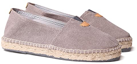 Toni Pons Unisex-Espadrille aus Baumwollstoff - BLANES-ER Grau, 41 EU