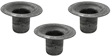 zeitzone Kerzenhalter für Flaschen Zink 3 Stück Kerzenhalteraufsatz Vintage-Stil 2,5 cm