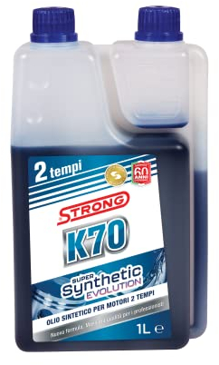 Strong Synthetisches Öl für Motoren 2T - 1 Liter mit Dosierer, Blau