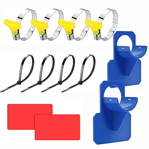 WANGCL Swimming Pool Pipe Above Ground Swimming Pool Hose Support Brackets with Tape and Cable Tie for Preventing Pipes Sagging Accessory (2 Blue)