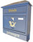 Großer Briefkasten/Postkasten XXL Farbe: Anthrazit/Grau RAL 7016 mit Zeitungsrolle + Montagematerial Zeitungsfach Zeitungsrohr (Walmdach)