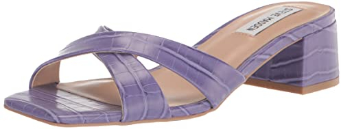 Steve Madden Damen Gaia Sandale mit Absatz, Lila Croco, 38 EU