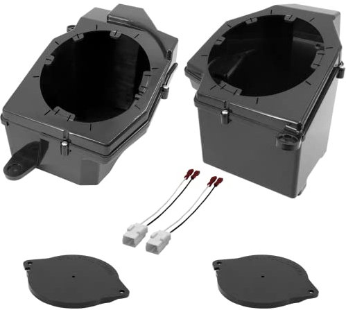 STINGER Jeep Wrangler JL & Jeep Gladiator JT Front 16,5 cm Lautsprecher Pod Adapter mit Hochtöner-Adaptern, 2er-Set (Front-Lautsprecher)