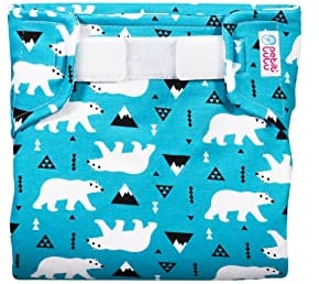 Petit Lulu Spreizhöschen für breites Wickeln//Spreizwindelhosen/Größe S (3-6 kg)/ Klett (Polar Bears)