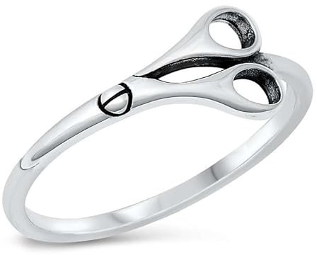 Joyara Sterling Silber 925 Scissors Ring