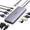 Hub USB C Docking Station USB C Dual HDMI et VGA, PD 100W, 3*USB3.1 et 2*USB2.0, Ethernet RJ45, Port Audio, Dock USB C 11 en 1 pour MacBook HP Dell XPS 13/15 Lenovo Matebook Huawei