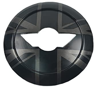 MINI R50 R52 R53 Aufkleber Lenkrad, Lenkrad Tasten Aufkleber für Mini Cooper One/S/JCW R Serie R50 R52 R53 2002-2006(Union Jack Schwarz)