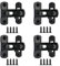 4pcs Pestillo Puerta Granero 90 Grados 3 Pestillo Abatible Cerradura Puerta Corredera Acero Inoxidable con Tornillos para Puerta Interior Exterior Armario Granero Ventana - Negro