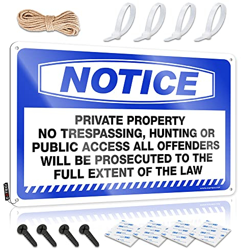 Man Cave-Zubehör und Dekor-Hinweis auf Privatgrundstück No Trespassing, Jagd-Blechschild, Küche, Wandkunst, Bar, Spiegel für Männerhöhle (Größe: 20 x 30 cm)