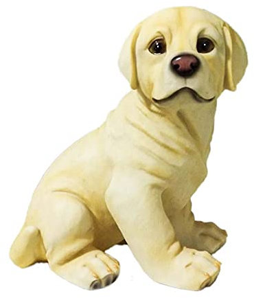 ESOUY Labrador-Statue-Skulptur, Kunstharz, Tierkunst, Heimdekoration, H24 cm