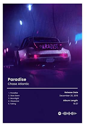 Azizat Chase Atlantic Poster Paradise Poster Leinwand Poster Schlafzimmer Dekor Sport Landschaft Büro Zimmer Dekor Geschenk 30 x 45 cm