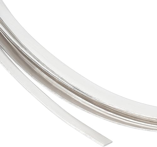PH Pandahall Filo Piatto In Argento Sterling 1.5x0.5mm, 1m Filo Morbido per Gioielli Calibro 24 filo Artigianale Flessibile Filo Metallico Artigianale Filo per Gioielli per Collane Fai Da Te Creazione
