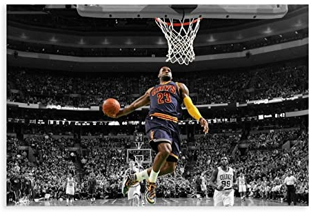 Azizat Athletic Star LeBron James Poster 10 Leinwand Poster Schlafzimmer Dekor Sport Landschaft Büro Zimmer Dekor Geschenk 30 x 45 cm