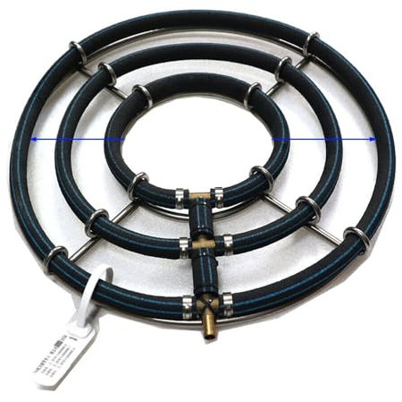 Anneau aérateur japonais pour bassin à carpes Koi, aération et oxygénation, diffuseur pour le bassin à carpes Koi ainsi que pour l'enrichissement en oxygène du bassin de jardin (3 boucles / Ø35cm)