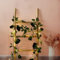 buywin Rose Garland String Lights Artificial Flower Garland with LED Light Strings, Rose Vine Lights Hanging Decor for Wedding Party Bedroom Home Window(Black)