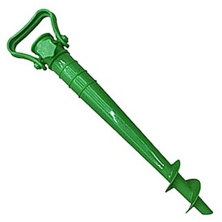 Support d'ancrage à piquet pour parasol de plage réglable pour parasol canne à pêche jardin terrasse support de parasol extérieur vert pour la stabilité du sable