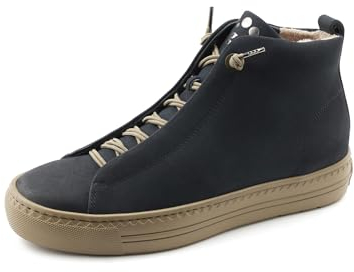 Paul Green Damen Hightop-Pauls, Frauen High-Top Sneaker,schnürstiefeletten,mid Cut,Halbschuhe,straßenschuhe,Strassenschuhe,Blau (Space),37 EU / 4 UK