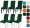 Yugarlibi Esszimmerstuhlhussen, 6er-Set, Stretch-Stuhlhussen, Schwingstuhl, elastisch, abnehmbar, für Esszimmer, wiederverwendbar, waschbar, Stuhlschoner für Hotel, Bankett, Zeremonie (grün, 6 Stück)