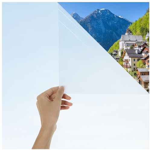 Blumtal - 2 Film Fenetre Anti Regard Adhésif Film Occultant Fenêtre Avec Effet Verre Dépoli Opaque Protection Anti Regard Et UV Collant Brise Vue Fenetre - 60 x 200 cm