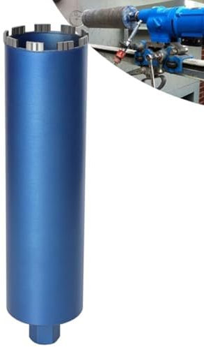 Couronne de forage diamantée pour carotteuses avec turbo de 10 mm - L 460 mm - Ø 102 mm - UNC 1 ¼ - Couronne de forage à sec et humide - Foret soudé au laser pour béton, granit et maçonnerie