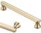 Druvlium Gold Kitchen Handles - 10 Pack, 160mm Hole Spacing, Cupboard, Wardrobe & Drawer Handles