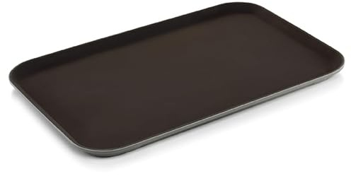 5x Tablett Gastro schwarz eckig 60 x 40 cm rutschhemmend PP