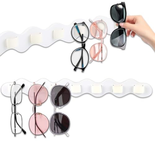 Fairypeach Brillenaufbewahrung Mehrere Brillenbrillenhalter, Sonnenbrillen Aufbewahrung, Brillenhalter Wand, Brillenständer, Brillen Organizer, Brillenablage, Brillenregal Holz,Glasses Brillen Display