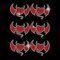 SUPERDANT Liebendes Herz Strass Hotfix Zum Aufbügeln Strass Transfer zum Aufbügeln 6Stk. Teufel Liebe Stras Hotfix Transfer Patch Halloween Für T Shirts Hoodie Tasche Mantel
