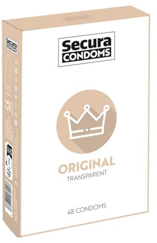 Secura Original 48er kondome - 48 transparente Präservative zur Verhütung ohne Hormone für Männer