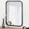 AOAOPQ Framed Rectangular Wall Mirror 40 x 50 Cm Black Bathroom Large Mirrors for Bathroom Bedroom Washroom Living Room Dinging Room Hangs Horizontal Or Vertical