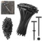 120 Hebillas Universales de Nailon para Bridas de Cables,Soporte de Nailon Autoblocante Resistente,Brida para Montaje en Coche,Herramienta de Sujeción de Cables para Maleteros multifuncional