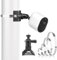 GlasFlength Support de Mât à 360 ° pour Caméra de Surveillance Eufycam/Arlo/Wyze, Support de Caméra avec 4 Anneaux de Serrage Réglables Support Mural Intérieure Extérieure pour Caméra (Noir)