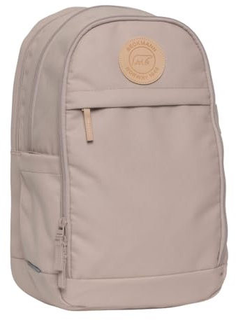 Beckmann, Schulrucksack Urban Midi Beige, weiterführende Schule ab 5. Klasse Unterstufe, 26L