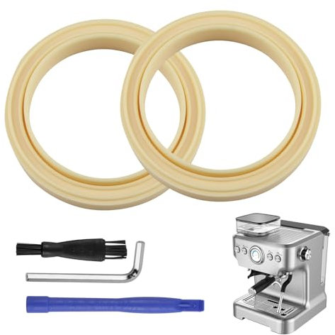 Coffee Machine Brew Group Head Seal Gasket for Breville & Sage Espresso Machines 870/878/880/500 – Leak-Proof Replacement Seal Kit with Hex Wrench, Pry Bar, Brush